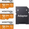 KOOTION 128GB Micro SD Card 3 Pack, UHS-I MicroSDXC Card for 4K Video Recording, U3, A1, V30, C10 TF Flash Memory Card with Adapter - Image 8