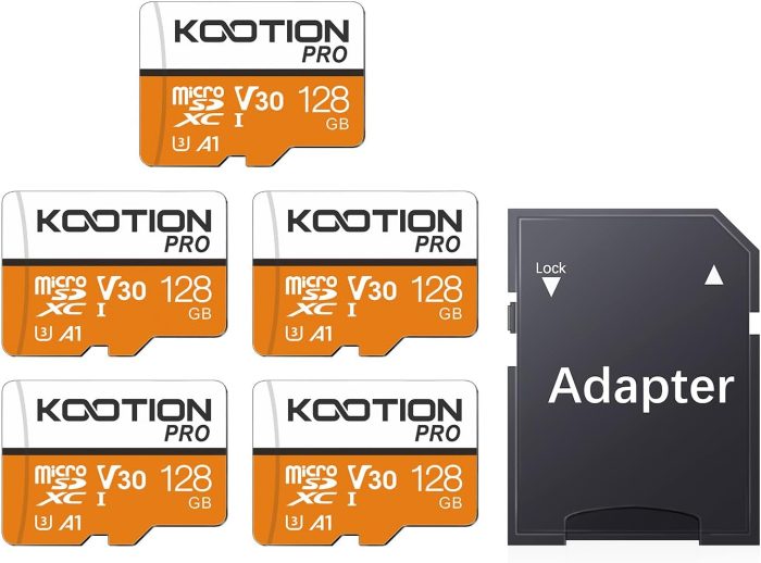 KOOTION 128GB Micro SD Card 3 Pack, UHS-I MicroSDXC Card for 4K Video Recording, U3, A1, V30, C10 TF Flash Memory Card with Adapter - Image 11