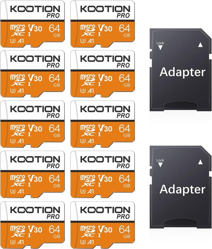KOOTION 128GB Micro SD Card 3 Pack, UHS-I MicroSDXC Card for 4K Video Recording, U3, A1, V30, C10 TF Flash Memory Card with Adapter - Image 9