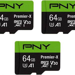 PNY P-SDU128X2V31100PX-GE 128GB Premier-X Class 10 U3 V30 microSDXC Flash Memory Card 2-Pack - 100MB/s, Class 10, U3, V30, A1, 4K UHD, Full HD, UHS-I, Micro SD