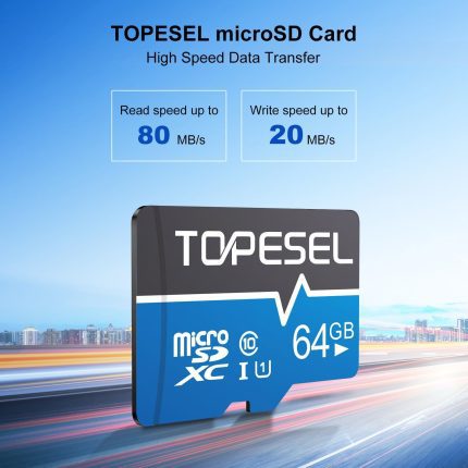 TOPESEL 5-Pack 64GB Micro SD Card Class 10 Micro-SDXC Memory Card UHS-I, High Speed Flash TF Card for Security Camera/Smartphone/Drone/Dash Cam/Tablet/PC, C10, U1, 64GB 5Pack image 1