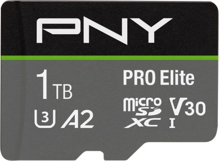 PNY P-SDU256V32100PRO-GE 256GB PRO Elite Class 10 U3 V30 microSDXC Flash Memory Card - 100MB/s, Class 10, U3, V30, A2, 4K UHD, Full HD, UHS-I, Micro SD image 1