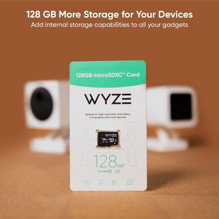 Wyze Expandable MicroSDXC Card Class 10,Storage 128GB , Black image 1